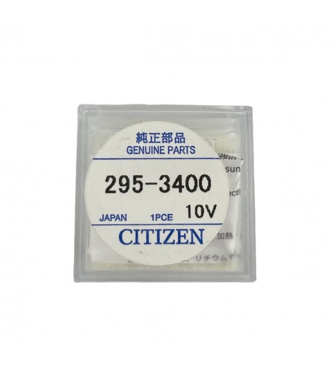 Citizen 295-34 (295-3400) capacitor MT920 for Eco Drive watches battery 10V 7820, 7870, 7872