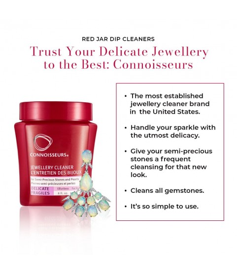 Connoisseurs Delicate Jewellery Cleaner cleaning solution for gold, silver, semi-precious stones & pearls 236 ml Connoisseurs Delicate Jewellery Cleaner cleaning solution for gold, silver, semi-precious stones & pearls 236 ml