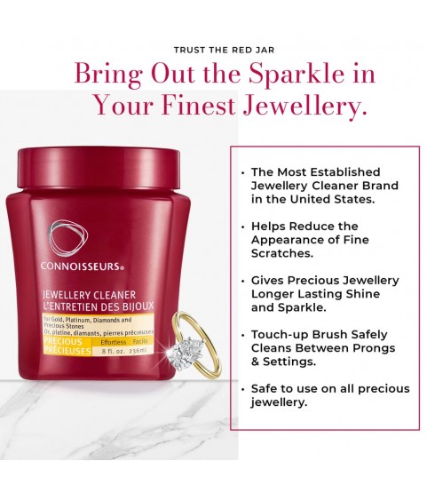 Connoisseurs Fine Jewellery Cleaner gold, platinum, diamonds and precious stone jewelry 236 ml Connoisseurs Fine Jewellery Cleaner gold, platinum, diamonds and precious stone jewelry 236 ml
