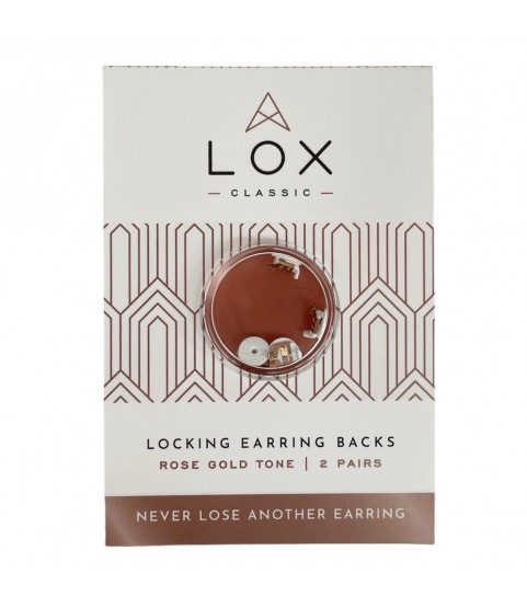 LOX classic locking earring backs rose gold tone