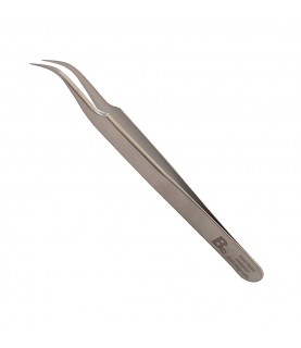 Bergeon 7026-7 antimagnetic watchmaker tweezer with curved points 120 mm