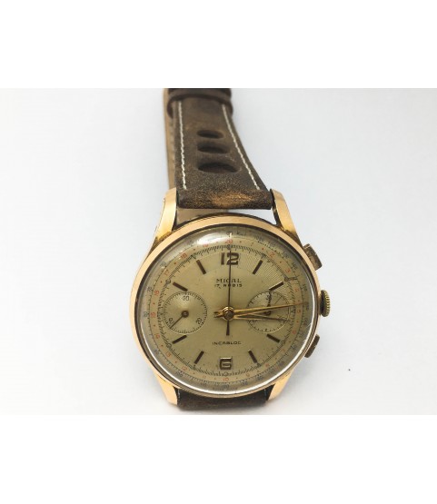 Vintage Mical Chronograph Men's Watch Landeron 148 1950s
