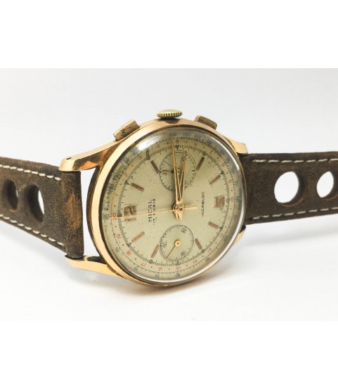 Vintage Mical Chronograph Men's Watch Landeron 148 1950s