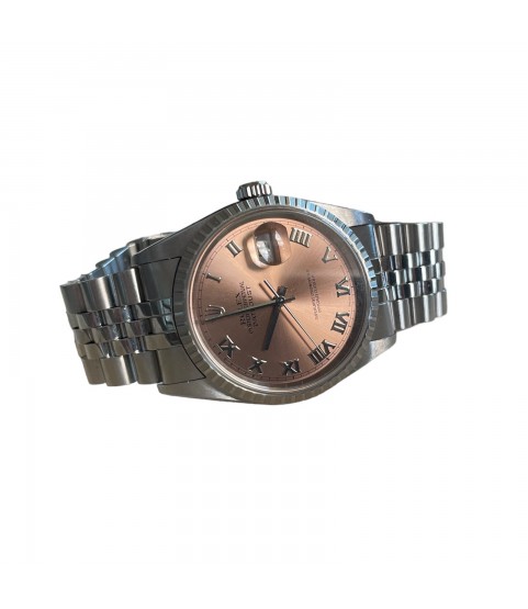 Rolex Datejust 16220 Salmon Roman dial automatic men's watch 1999