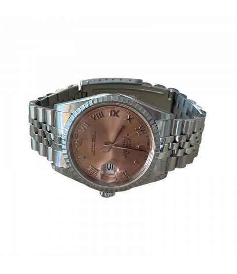 Rolex Datejust 16220 Salmon Roman dial automatic men's watch 1999