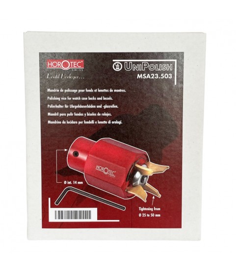 Horotec MSA23.503 polishing vice for watch case backs and bezels 25-50 mm