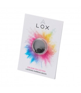 LOX classic locking earring backs black colour