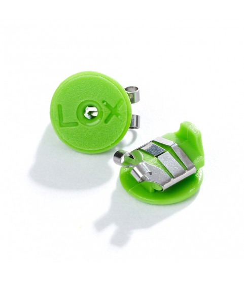 LOX classic locking earring backs green colour