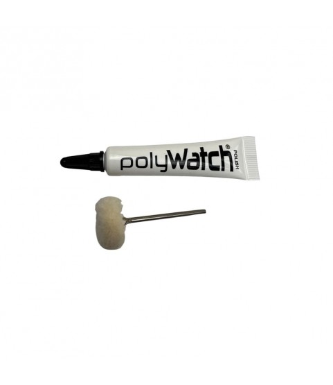PolyWatch plastic watch crystal scratch remover polish with Scotch Brite miniature small polishing brushes fine 2.35mm PolyWatch plastic watch crystal scratch remover polish with Scotch Brite miniature small polishing brushes fine 2.35mm