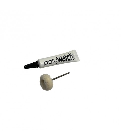 PolyWatch plastic watch crystal scratch remover polish with Scotch Brite miniature small polishing brushes fine 2.35mm PolyWatch plastic watch crystal scratch remover polish with Scotch Brite miniature small polishing brushes fine 2.35mm