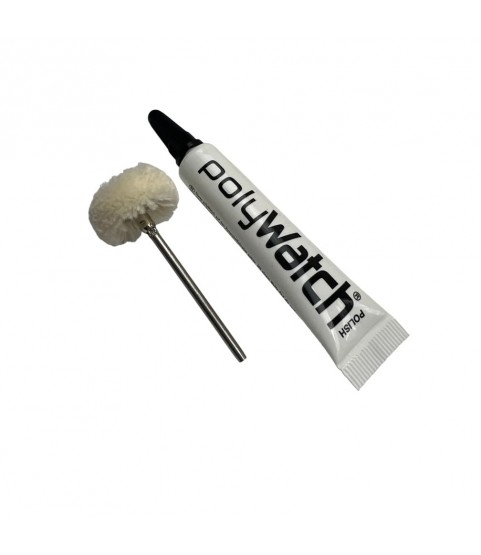 PolyWatch plastic watch crystal scratch remover polish with Scotch Brite miniature small polishing brushes fine 2.35mm PolyWatch plastic watch crystal scratch remover polish with Scotch Brite miniature small polishing brushes fine 2.35mm