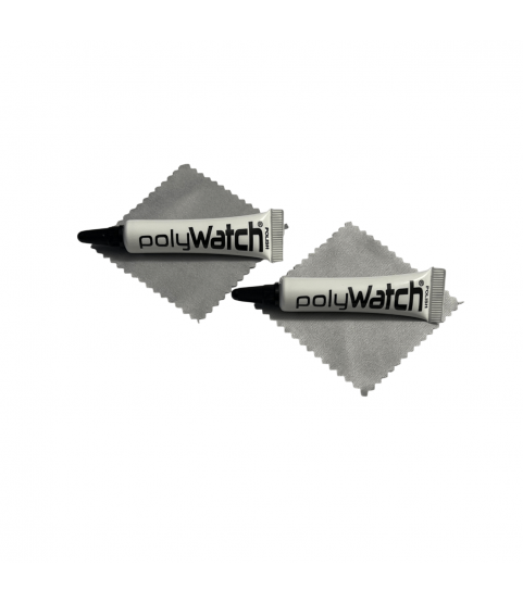 PolyWatch Acrylic Crystal Polish Set with Wiping Cloths