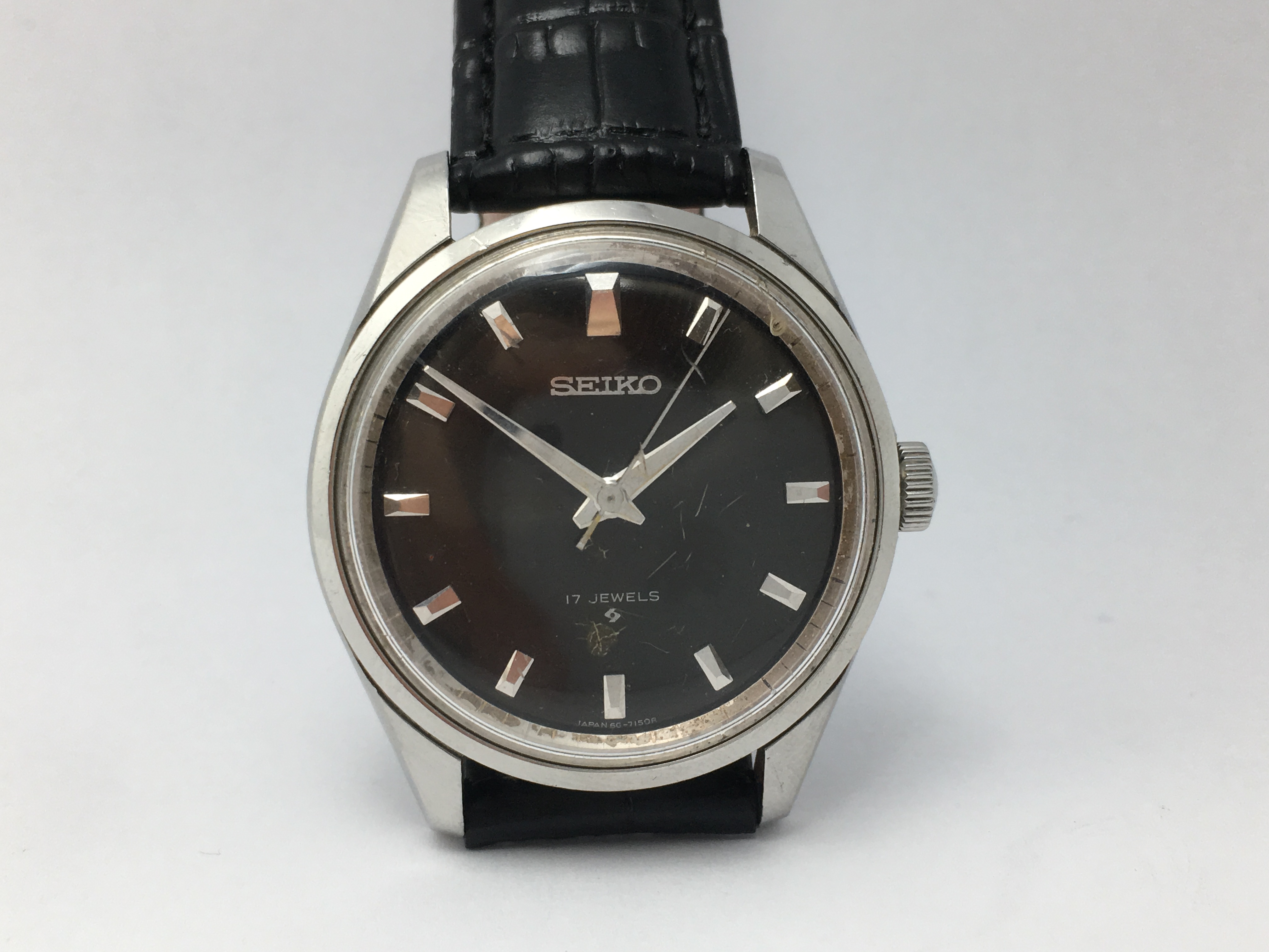 Vintage Seiko 66-7100-P Men's Watch Black Dial cal. 66B 1960s - Seiko