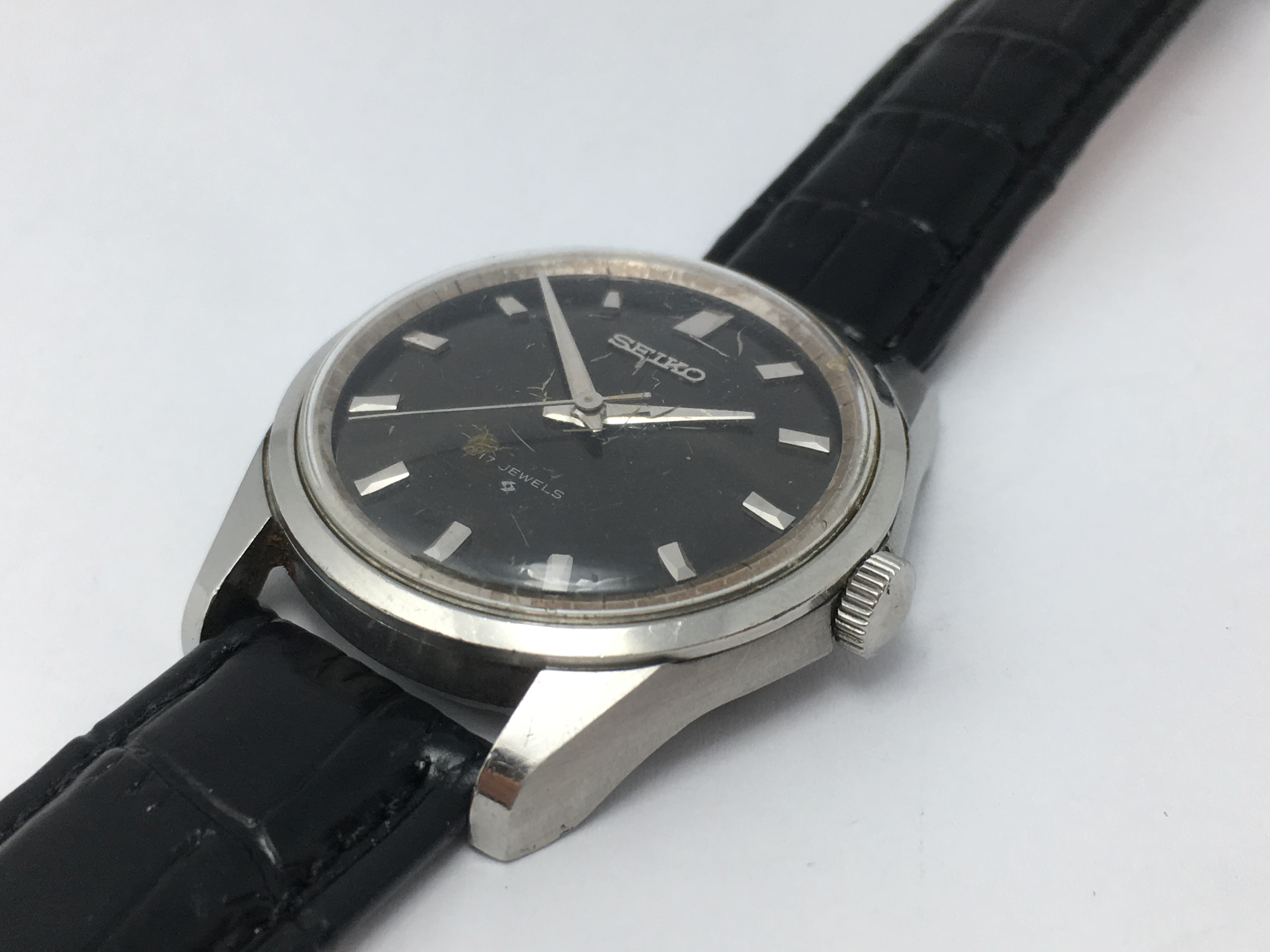 Vintage Seiko 66-7100-P Men's Watch Black Dial cal. 66B 1960s - Seiko