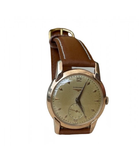 Vintage Longines Calatrava manual-winding men's watch 14k gold