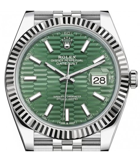 New Rolex Datejust 126334 green motif dial 41 mm part