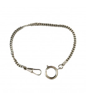 Iron nickel-plated curb pocket watch chain 25 cm, 4.1 mm