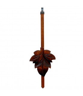 Pendulum for cuckoo clocks dark brown 210 mm with rod and fitting 68 x​ 72 mm