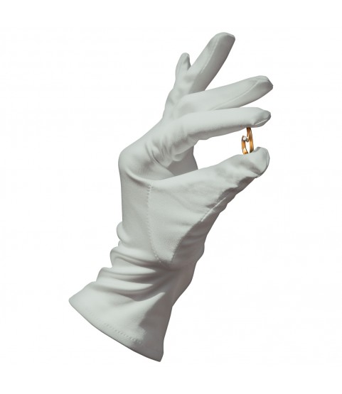Heli presentation gloves, microfiber, silver-gray, size S, 1 pair