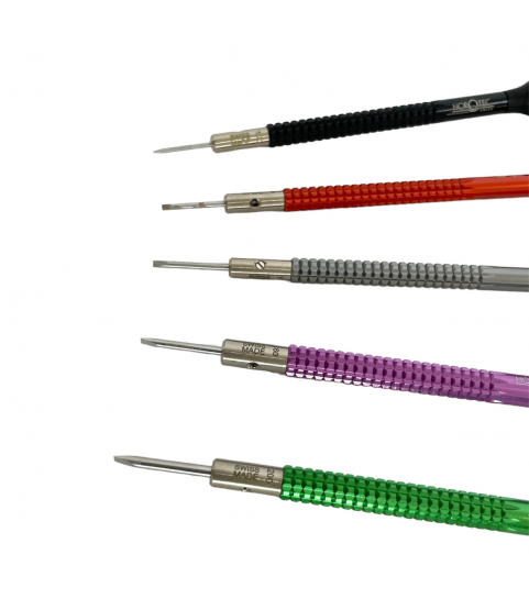 Horotec MSA 01.020-B set of 5 screwdrivers with ball bearings 1.00 to 2.00 mm