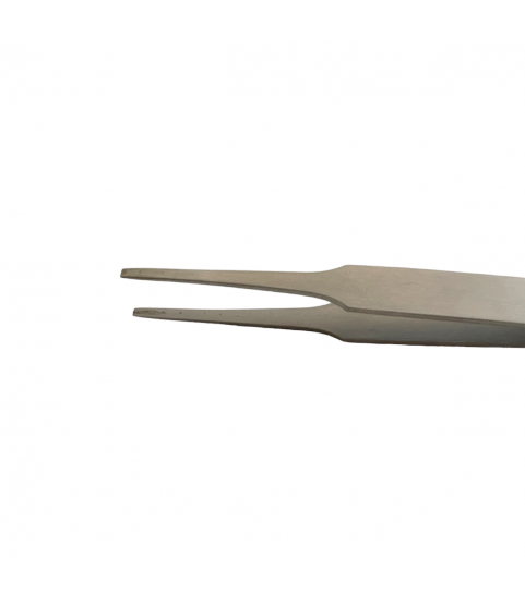 Horotec MSA 12.901-F Inox Precitec tweezer with flat tips for straightening hands steel 115 mm