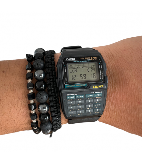 Retro Casio Illuminator Data Bank 300 calculator chronograph watch DBC-310 with module 1478