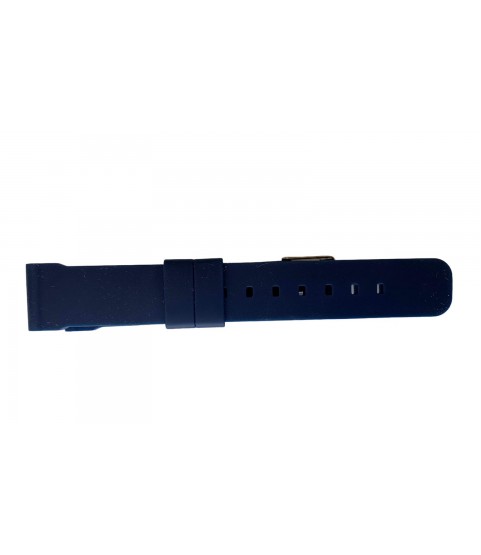 Silicone dark blue chrono watch strap 20 mm