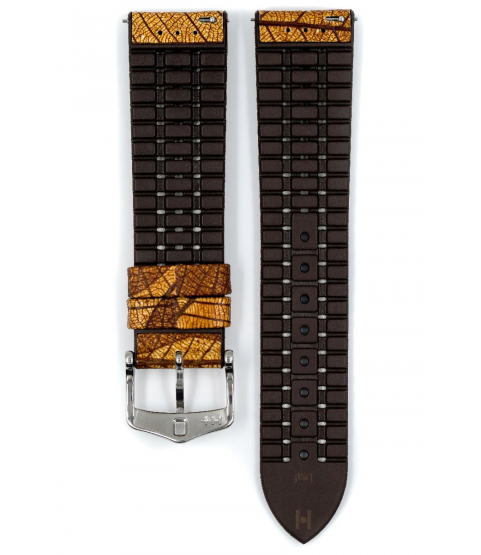 Hirsch Leaf brown watch strap 22 mm 0921046010-2-22