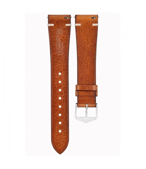Hirsch Bagnore L brown leather watch strap 19 mm 05502070-2-19