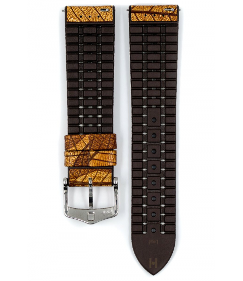 Hirsch Leaf brown watch strap 20 mm 0921046010-2-20