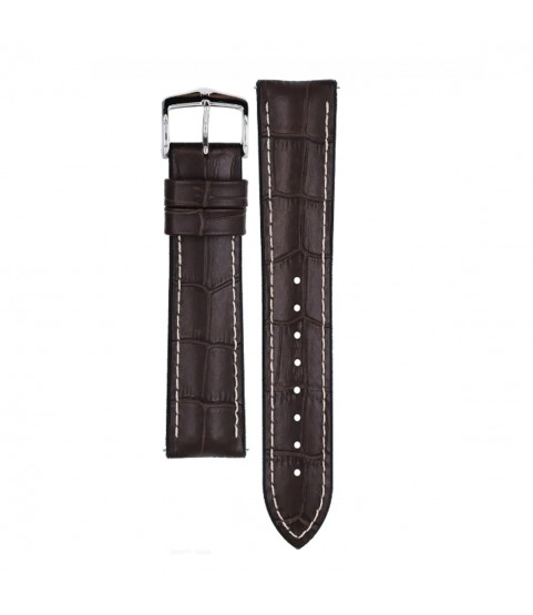 Hirsch George L dark brown calf leather watch strap 20 mm 0925128010-2-20