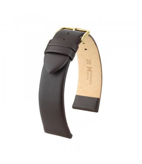 Hirsch Toronto M brown calf leather watch strap 18 mm 03702110-1-18