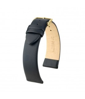 Hirsch Toronto L black calf leather watch strap 18 mm 03702050-2-18