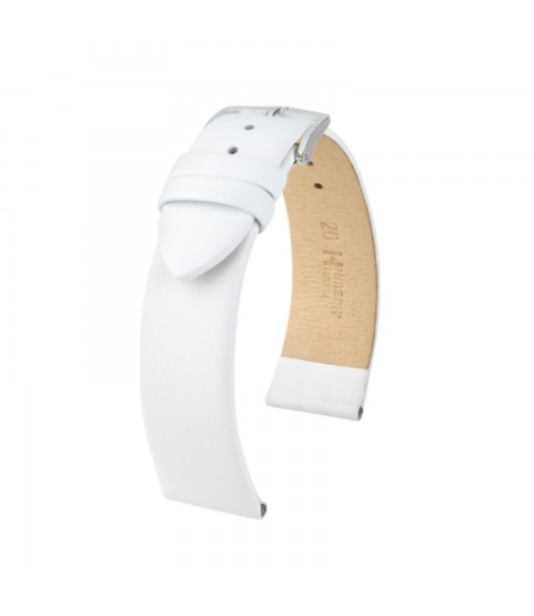 Hirsch Toronto L white calf leather watch strap 18 mm 03702000-2-18