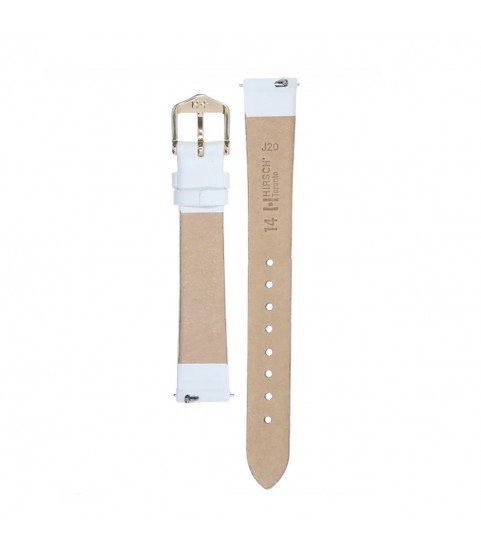 Hirsch Toronto M white calf leather watch strap 14 mm 03702100-1-14