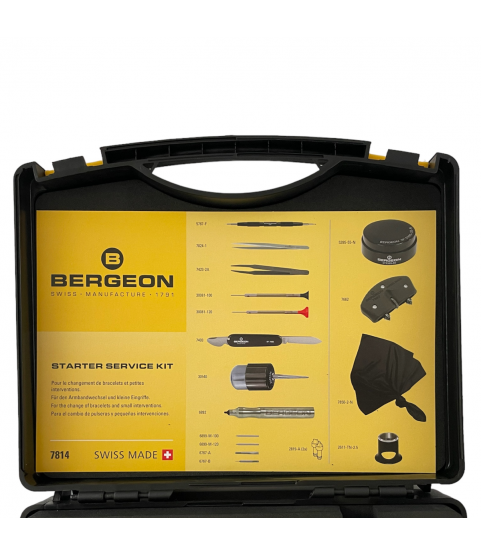 Bergeon 7814 starter service kit with 18 tools for watchmakers Bergeon 7814 starter service kit with 18 tools for watchmakers