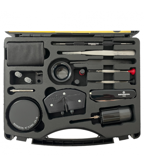 Bergeon 7814 starter service kit with 18 tools for watchmakers