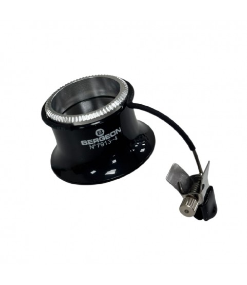 Bergeon 7913-4 eyeglass watchmaker loupe with clip 2.5x