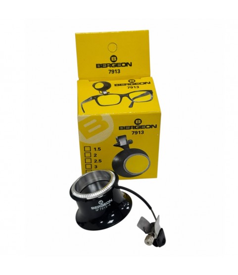 Bergeon 7913-4 eyeglass watchmaker loupe with clip 2.5x Bergeon 7913-4 eyeglass watchmaker loupe with clip 2.5x