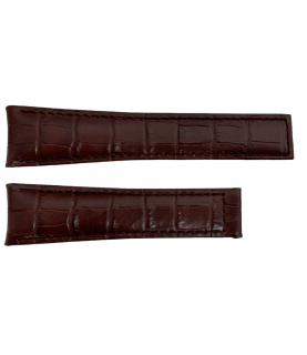 New Tag Heuer genuine leather strap, dark brown 22mm
