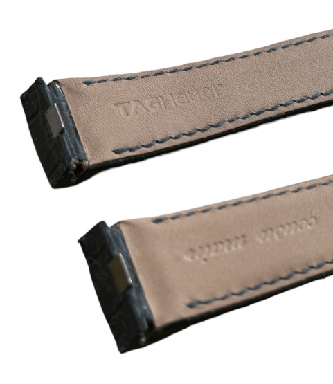 New Tag Heuer genuine leather blue watch strap 22mm