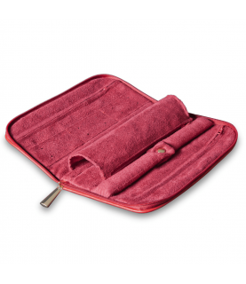 Connoisseurs leather red jewellery clutch CONN1054