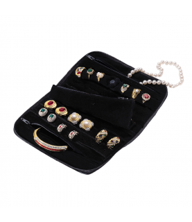Connoisseurs leather black jewellery clutch CONN1055