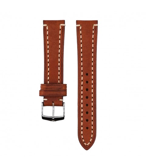 Hirsch Liberty Artisan L brown calf leather watch strap 18 mm 10900270-2-18