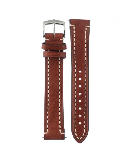 Hirsch Liberty Artisan XL brown calf leather watch strap 22 mm 10920210-2-22