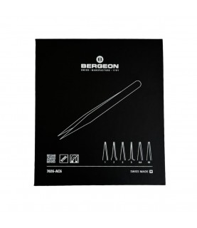 Bergeon 7026-AC6 set of 6 steel precision antimagnetic tweezers in box Bergeon 7026-AC6 set of 6 steel precision antimagnetic tweezers in box