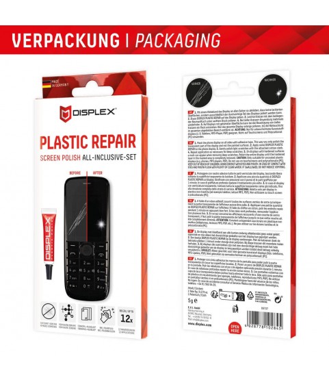 DISPLEX Scratch Repair Paste, Plastic Display Polish for Phones Tablets and Consoles, Removes Scratches and Restores Clarity, Easy Hand Polishing, Plastic Repair Screen Polish All-Inclusive Set DISPLEX Scratch Repair Paste, Plastic Display Polish for Phones Tablets and Consoles, Removes Scratches and Restores Clarity, Easy Hand Polishing, Plastic Repair Screen Polish All-Inclusive Set