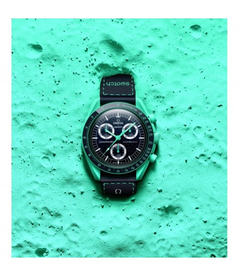 Swatch Omega MoonSwatch Mission on Earth - Polar Lights Chronograph Watch