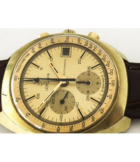 Vintage Lemania Automatic Chronograph Men's Watch cal. 1341 1970s