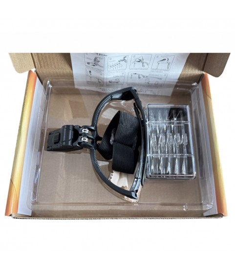 Gugita LED Headlamp Magnifier Glasses with Interchangeable Lenses
